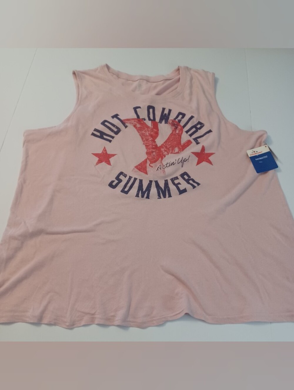 Celebrate It Cowgirl Muscle Tank Sz XL